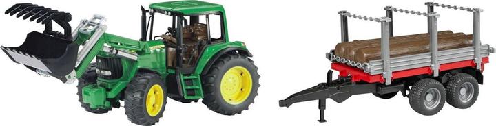 Actual product image Bruder SO JOHN DEERE+FRONTL.+HOLZTRAN 01142