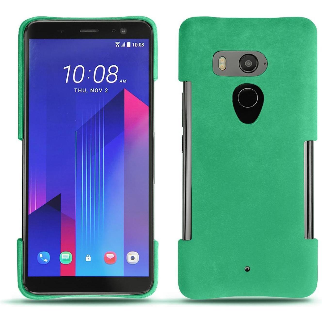 Noreve Lederschutzhülle (HTC U11+), Smartphone Hülle, Grün