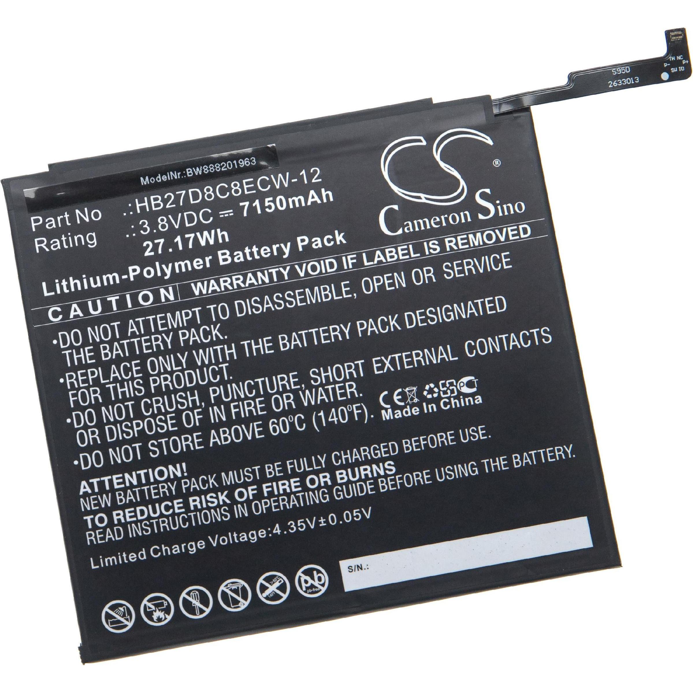 Thumbnail - AccuCell Akku für Huawei MatePad Pro u.a. wie HB27D8C8ECW-12, 7150mAh (Akku, MatePad Pro), Mobilgerät Ersatzteile, Schwa...