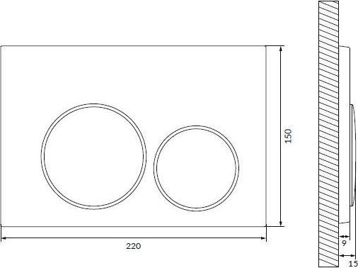 Actual product image Luna Button Cersanit Chrome