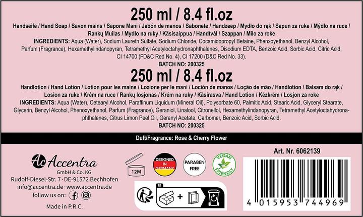 Actual product image Accentra Salsa Essence of Beauty Hand Care Gift Set for Women with 270ml Hand Soap