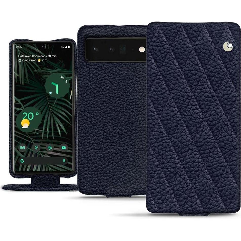 Noreve Lederschutzhülle vertikal (Google Pixel 6 Pro), Smartphone Hülle, Violett