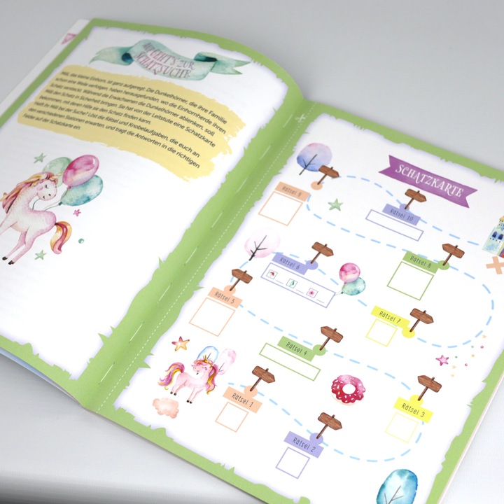 Immagine prodotto Die Einhorn-Schatzsuche/-Schnitzeljagd für deinen Kindergeburtstag (Tedesco, 2022)