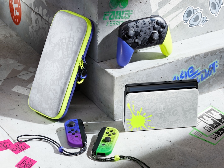 Productafbeelding Nintendo Etui & Beschermfolie - Splatoon 3 Editie (Switch OLED)