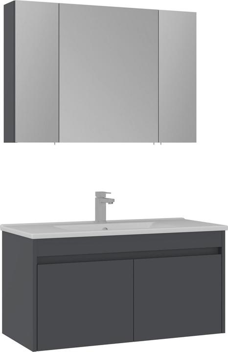 Produktbild Homitis Side 100 v3 Bathroom Cabinet With Sink & Mirror Set (2 Pieces)