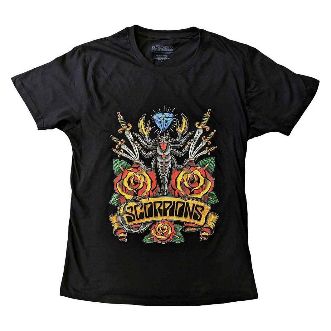 Scorpions, Herren, Shirts, Traditional Tattoo, Schwarz, (M)