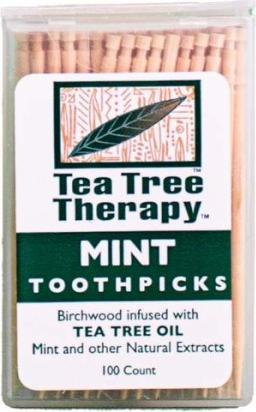 Produktbild Tea Tree Therapy Zahnstocher zum Kauen Tea Tree (100 x)
