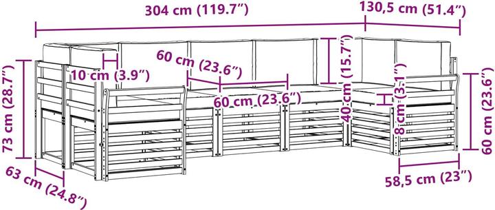 Produktbild vidaXL Outdoor-Sofa