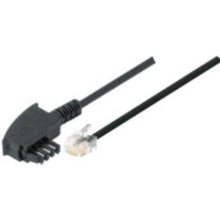 Tecline TAE N-Anschlusskabel TAE N St. / RJ11 St. (6P2C), Standardbelegung, schwarz, 3.0 m Zum Anschluss von, Telefon Zu...
