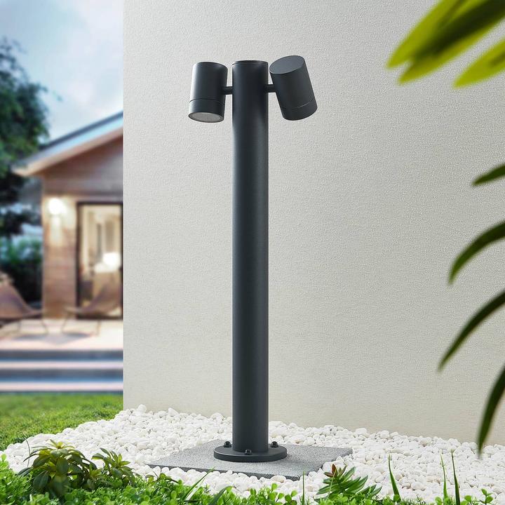 Image du produit Lucande Maloney 2 Luminaire de jardin H75 Dark Grey (GU10, IP54)