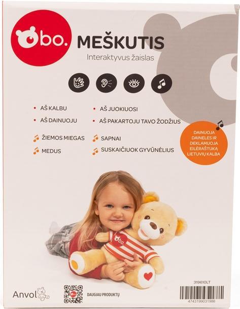 Produktbild bo. interactive toy bear (In Lithuanian lang.) (32 cm)