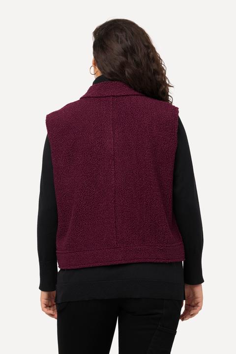 Image du produit Ulla Popken Gilet polaire à col chemise, bords francs, moelleux (46, 48)