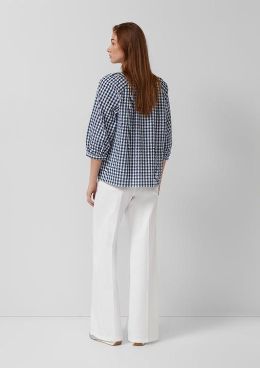 Immagine prodotto s.Oliver Seersucker-Bluse mit 3/4-Ärmeln und Raffung (48)