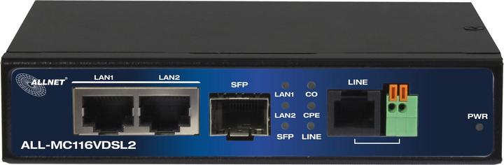 Image du produit Allnet modem point à point vdsl2 via 2 fils non gérés "all-mc116v2" / max. 3km avec max. 160mbit/s