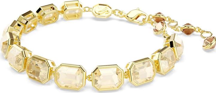 Produktbild Swarovski Millenia Tennis Armband Oktagon Schliff Karamell Goldlegierungsschicht (21.50 cm, Swarovski Metall)