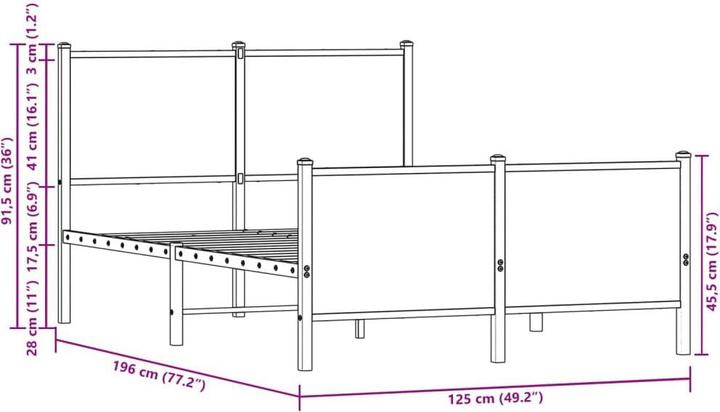 Image du produit vidaXL Bettgestell (120 x 190 cm)