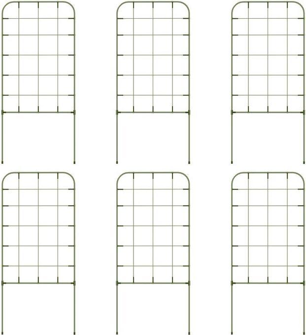 Produktbild Swisshandel24 6er-Set Rankhilfe, Stahl Pflanzenhalter & Rankgitter, Grün (40 cm)