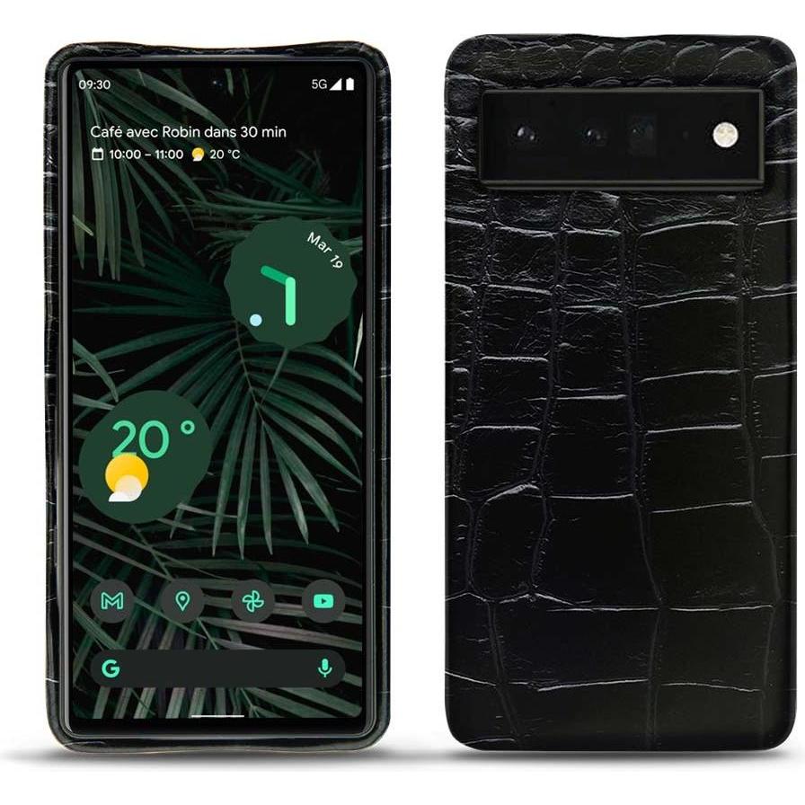 Noreve Lederschutzhülle (Google Pixel 6 Pro), Smartphone Hülle, Schwarz