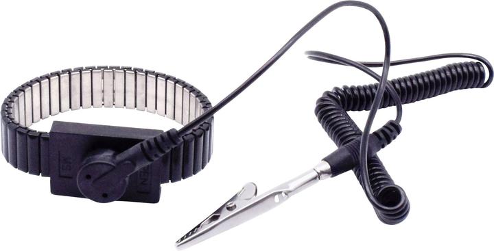 Produktbild Quadrios ESD-Handgelenkband Schwarz Druckknopf 10 mm (Statikschutz)