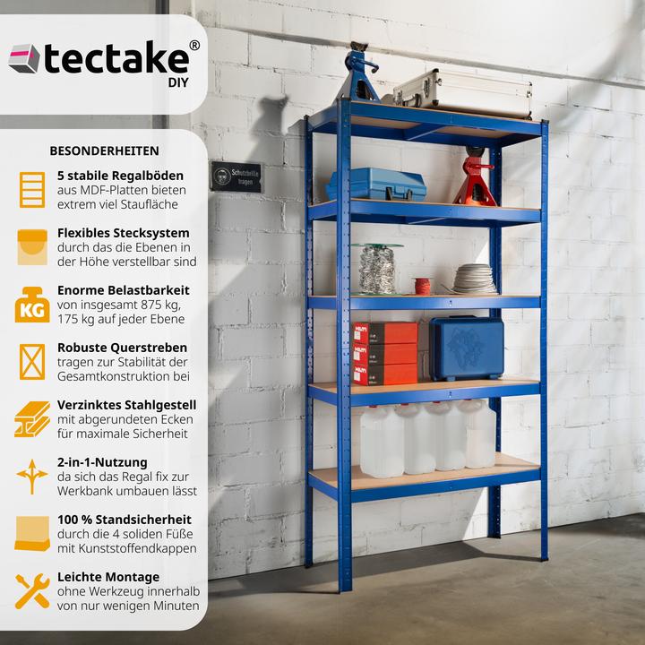 Immagine prodotto tectake Scaffale da magazzino a 5 piani