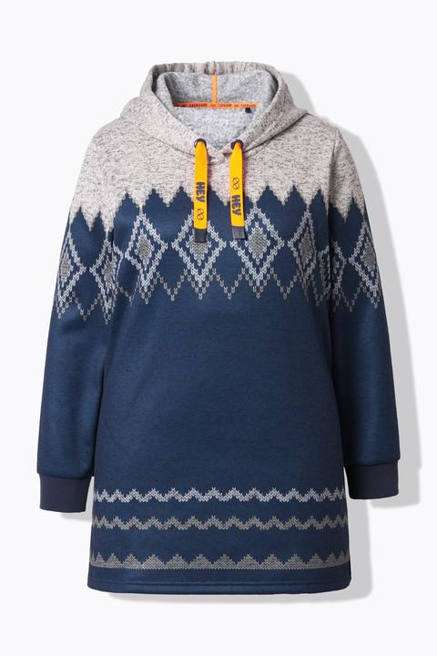 Produktbild Laurasøn Norweger-Long Strick Feece Pullover, Kapuze, Langarm (40)