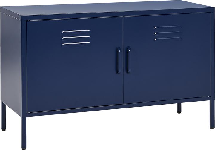 Beliani Sideboard blau 2 Türen URIA (100 x 40 x 65 cm)