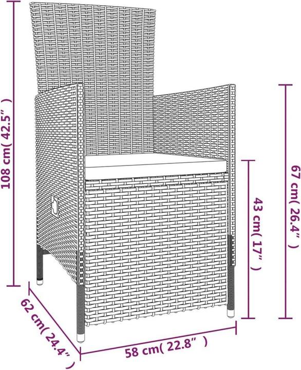 Produktbild vidaXL Garten Essgruppe