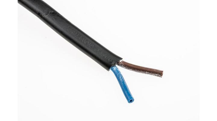 Produktbild RS PRO Netzkabel flexibel 2x0,5mm sw (100 m)