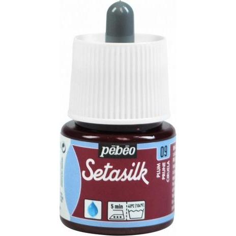 Pebeo, Künstlerfarbe + Bastelfarbe, Setasilk (Pflaume, 45 ml)