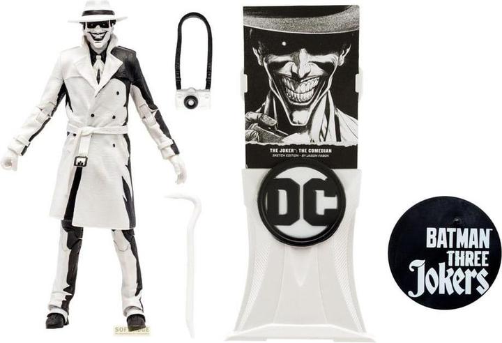 Produktbild McFarlane Batman: Three Jokers DC Multiverse Actionfigur The Joker: The Comedian Sketch Edition (Gold Label) 1