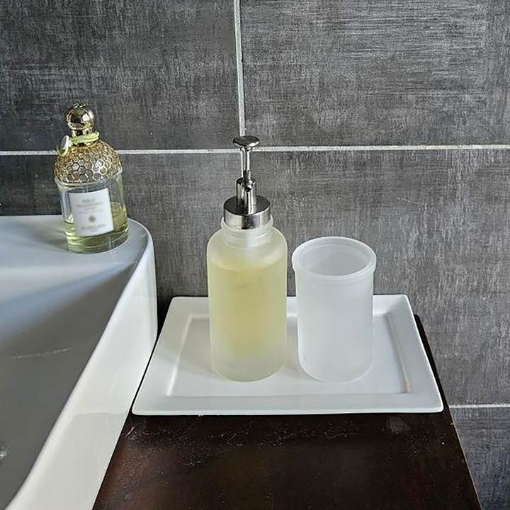 Actual product image spirella Soap dispenser Yoko 0.3 l, White, Glass