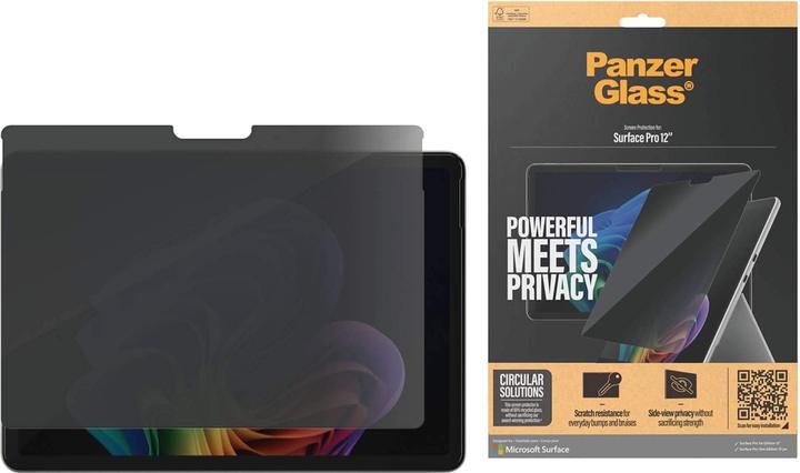 Actual product image PanzerGlass ® Privacy Screen Protector Microsoft Surface Pro 1st Edition 12” | Ultra-Wide Fit (1 pcs., Microsoft Surface Pro 12)