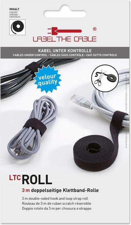 Immagine prodotto Label-the-cable Rotolo di nastro adesivo in velcro (16 mm)