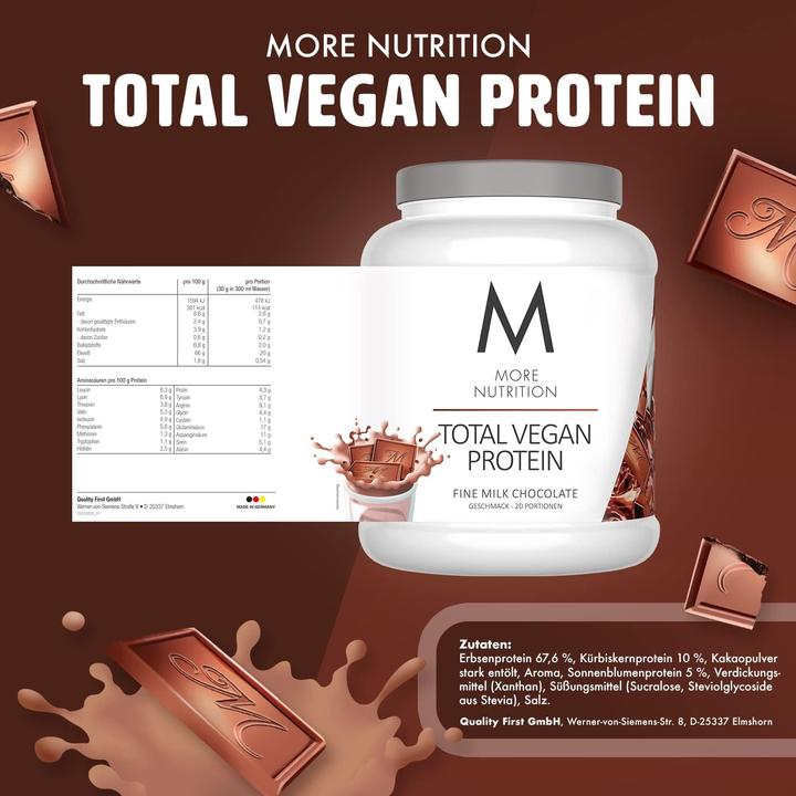 Actual product image More Nutrition Total Protein (Milk Chocolate, 1 x, 600 g)