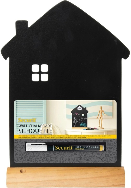 Produktbild Securit Tischkreidetafel Silhouette Haus (Wandtafel, 21 x 33 cm)