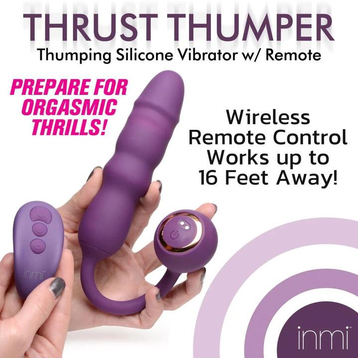 Actual product image Shots Thru Thumper Stossender Silikonvibrator mit Fernbedienung