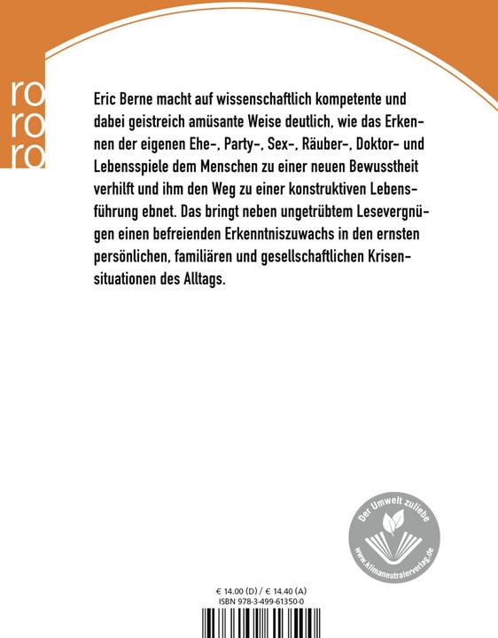 Immagine prodotto Spiele der Erwachsenen (Tedesco, Eric Berne, 2016)