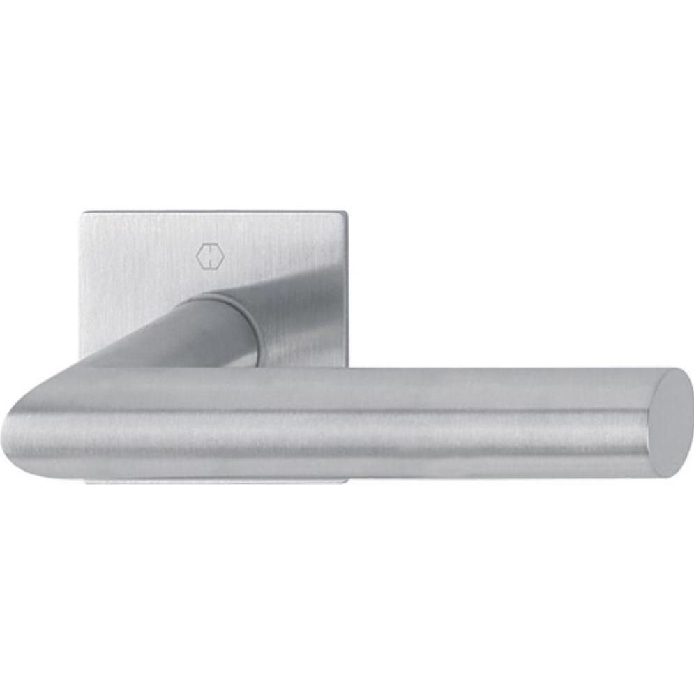 Hoppe, Türgriff + Fenstergriff, Türdrückerpaar Amsterdam E1400Z/848N Edelstahl F69 mit Drückerrosetten Vierkantstift 8 m...
