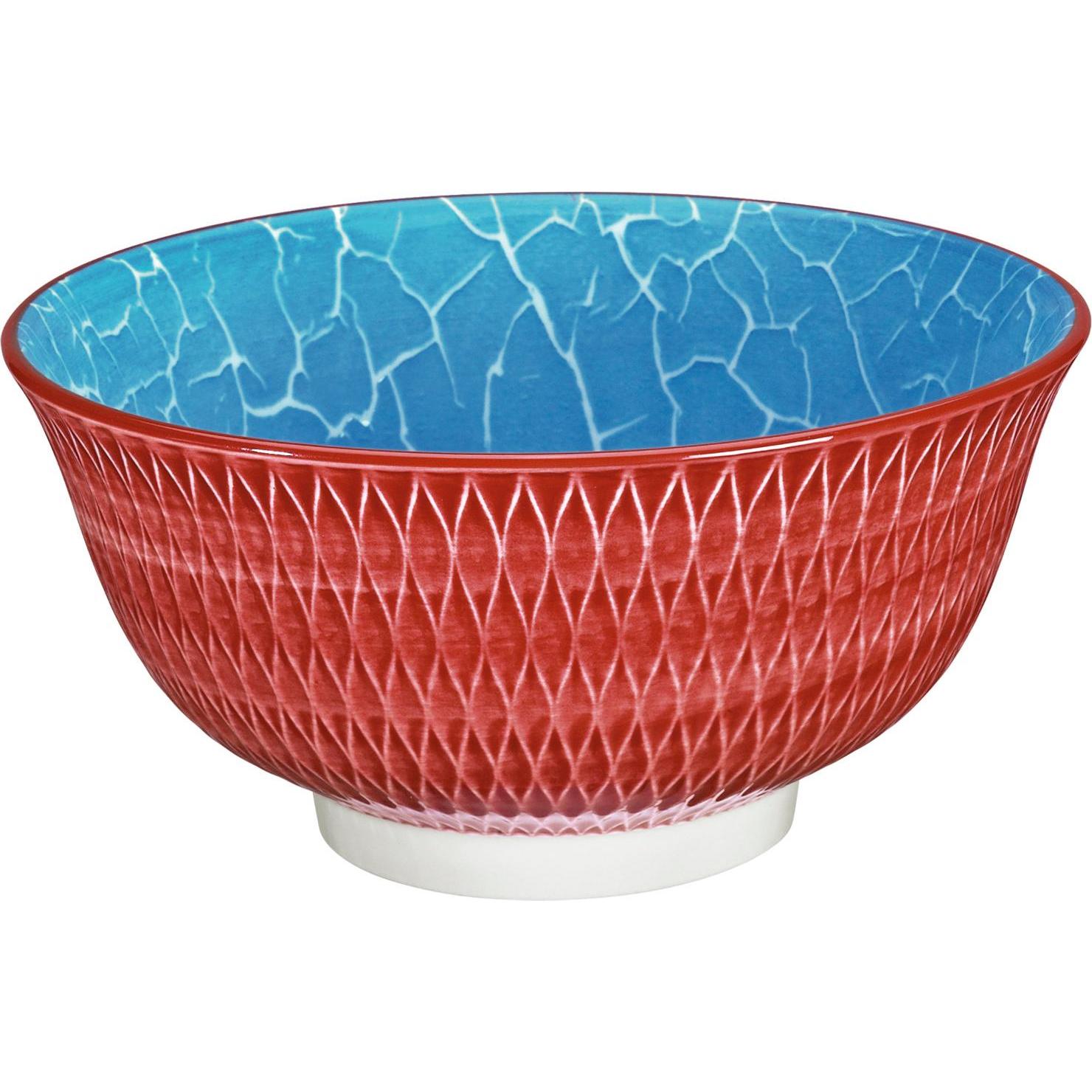 6x Cilio Bowl Amici Rauten Porzellan 850 ml ø 18x8 cm, Schüssel + Schale, Mehrfarbig