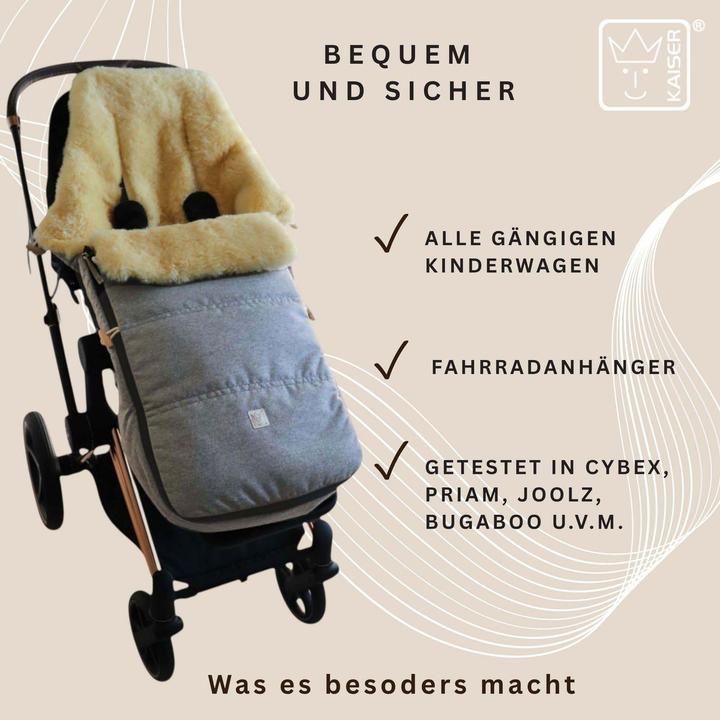 Image du produit Kaiser Baby Kaiser Lammfell Fusssack Dublas 2.0, light grey melange