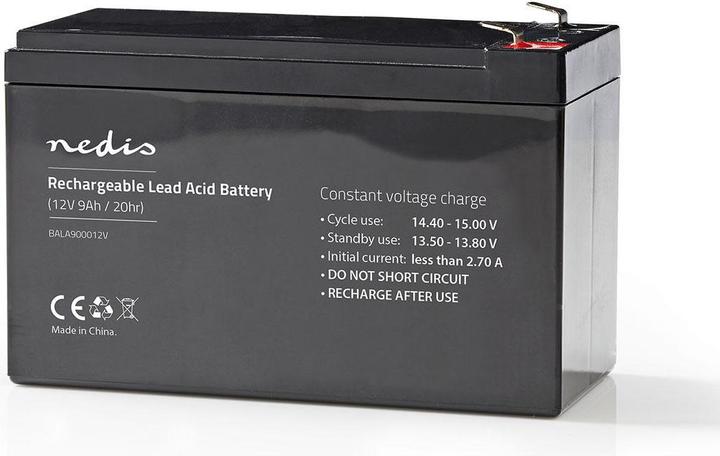 Produktbild Nedis Wiederaufladbarer Blei-Akku 12 V - 9000 mAh - 150 x 65 x 95 mm - Für in Notstromversorgunge (1 Stk.)