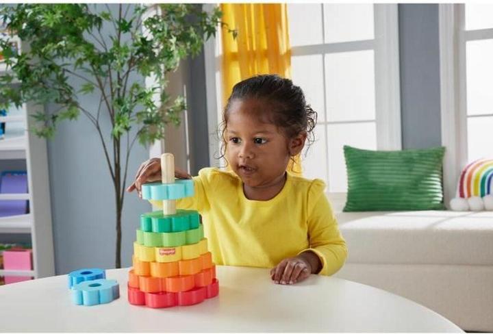 Produktbild Fisher-Price Buntes Holz-Ringstapelset