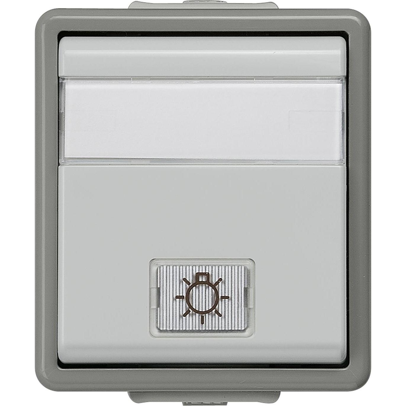 Thumbnail - Siemens Wechselschalter gr glz DELTAfläche AP 5TA4726, Taster + Schalter, Grau