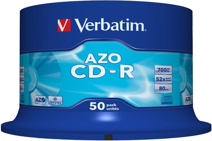 Produktbild Verbatim CD-R, 52x, 700MB, 50er Spindel, bedruckbar (50 x)