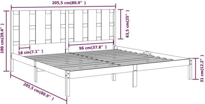 Image du produit vidaXL Bettrahmen (200 x 200 cm)
