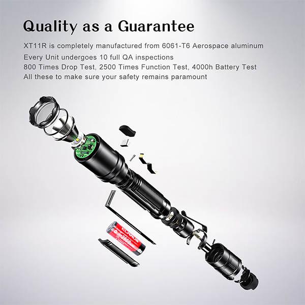 Actual product image Klarus XT11R, 1'300 Lumen (14.60 cm, 1300 lm)