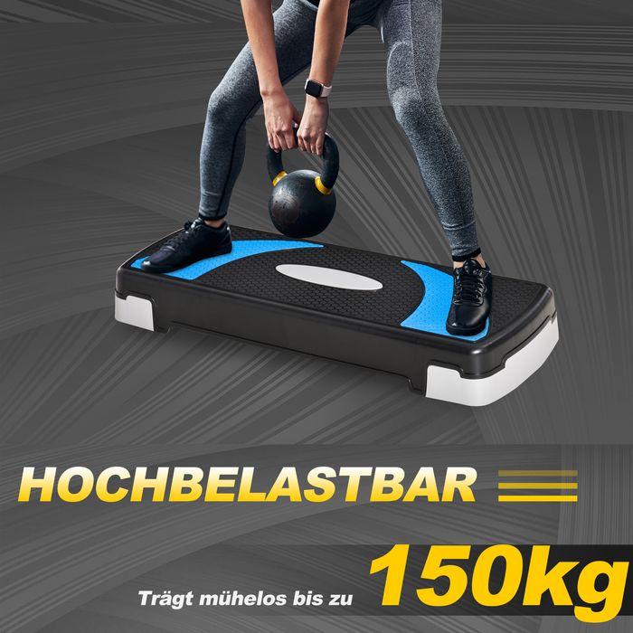 Actual product image Swisshandel24 Stepping board Aerobic stepper height-adjustable with 3 levels (10/15/20cm) Fitness exercise bike