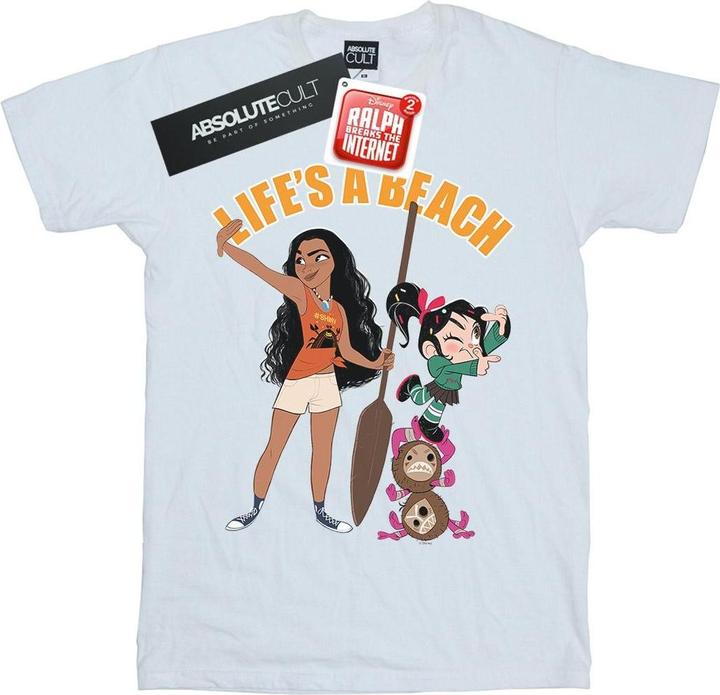 Actual product image Disney Boys Wreck It Ralph Moana And Vanellope T-Shirt (116)