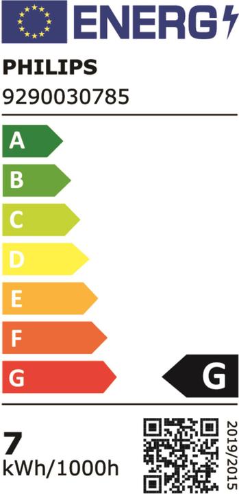 Energy Label Philips Professional Lamp MASTER LED ExpertColor 6.7-35W MR16 927 60D (GU5.3, 6.70 W, 400 lm, 1 x, G)