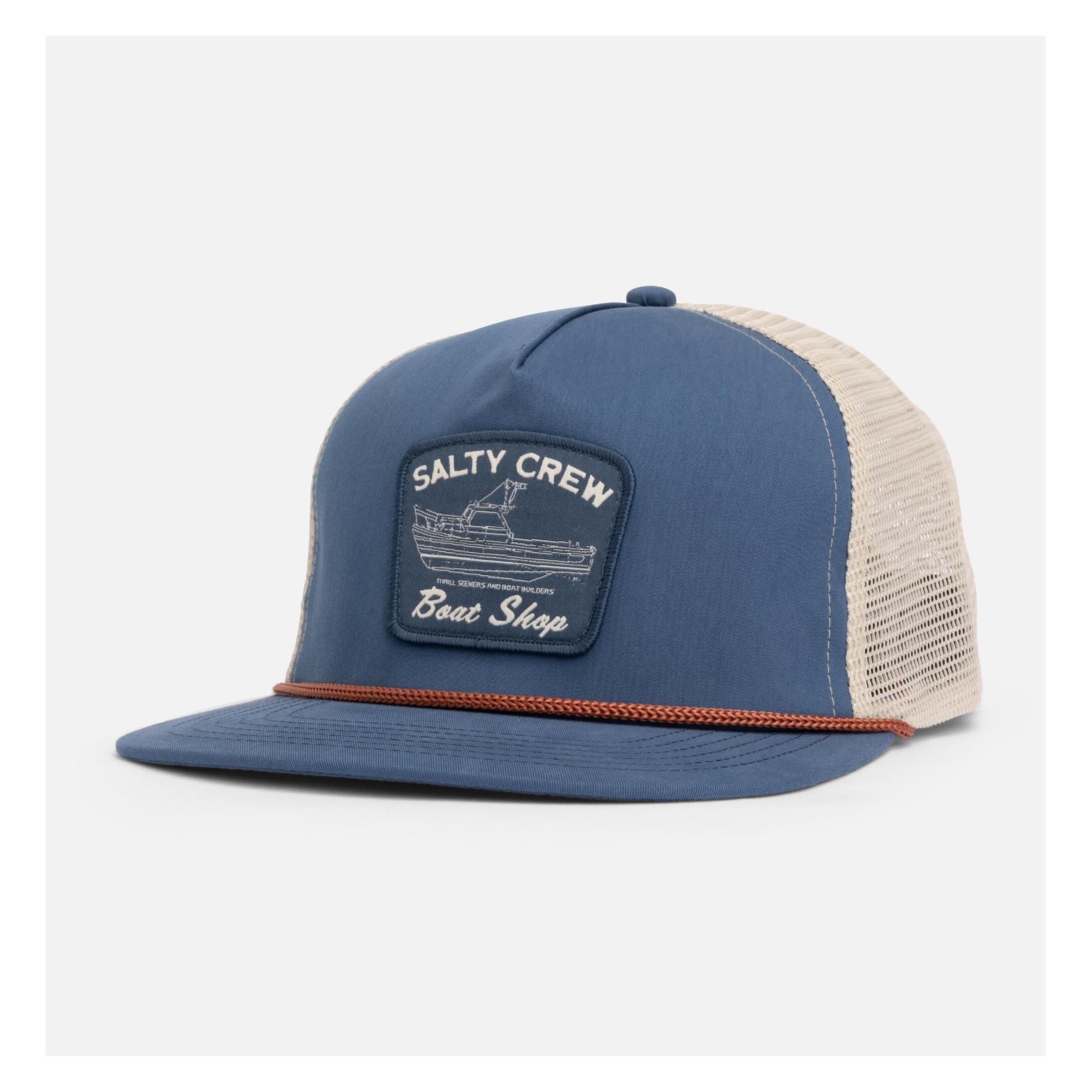 Salty Crew, Herren, Cap, Boat Shop Trucker, Blau, (One Size)
